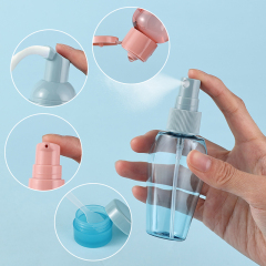 Toiletry set 50ml 60ml pink blue foam PET bottle mist spray lotion pump skincare packaging
