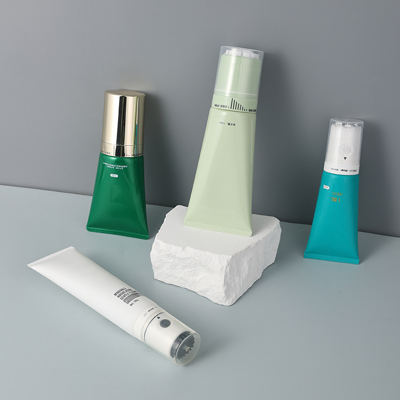 Custom 100ml Electric massage roller ball head round cosmetic tube empty cream packaging