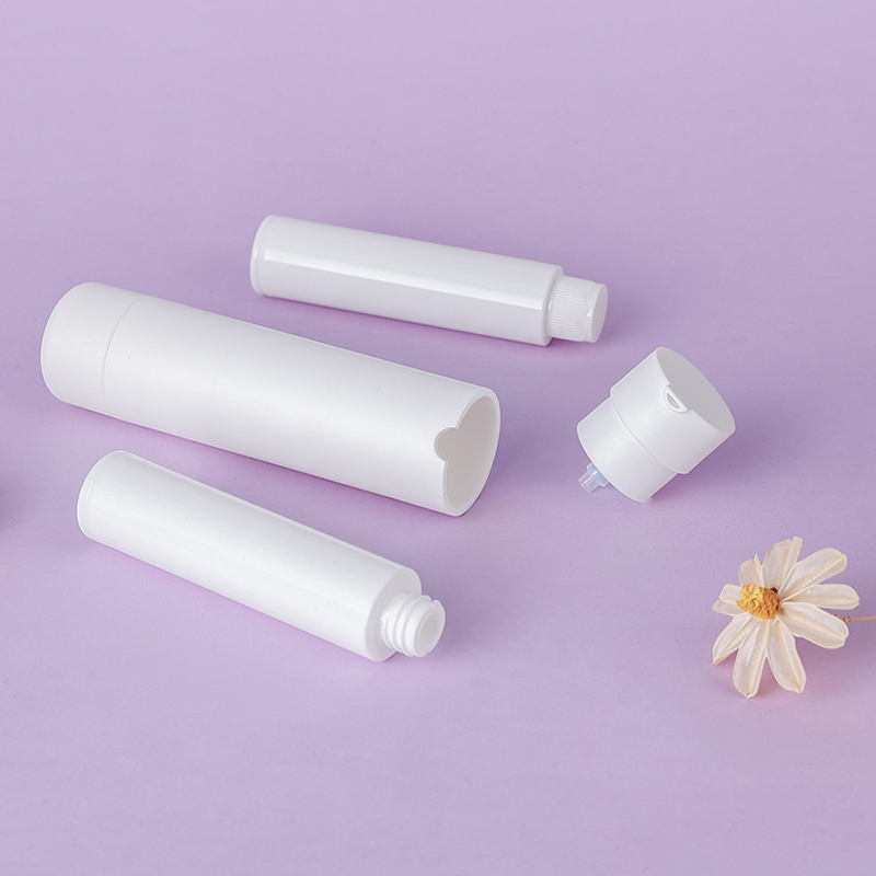 Refillable 25ml 45ml matte white rotate plastic airless bottle skincare cream packaging
