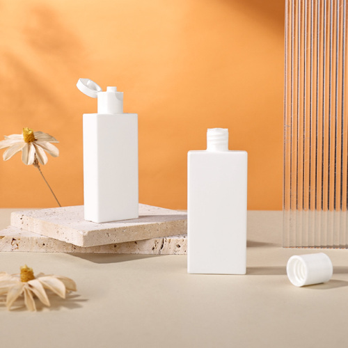 High quality 50ml square HDPE flip cap squeeze lotion bottle custom vial bottles