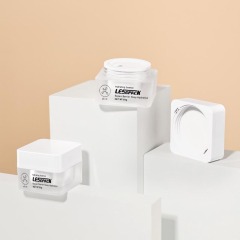 Frosted clear 30g 50g acrylic cream jar facial custom skincare packaging