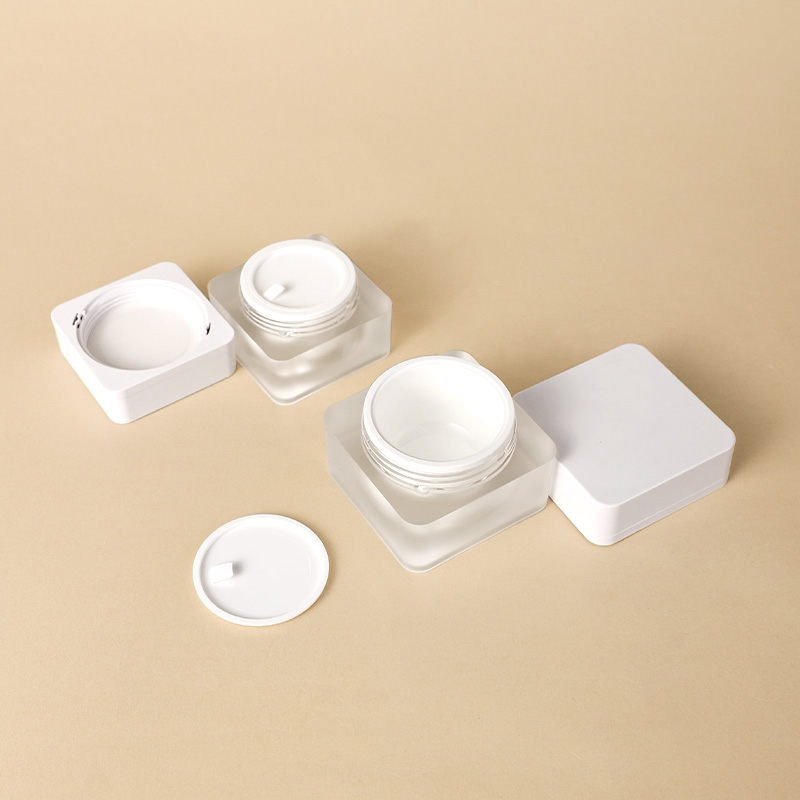Frosted clear 30g 50g acrylic cream jar facial custom skincare packaging