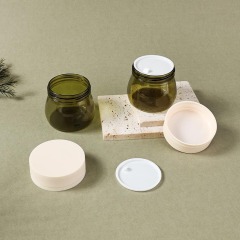 Wide mouth 160ml thick wall PET transparent green mask cream jar DIY cosmetic tool in stock