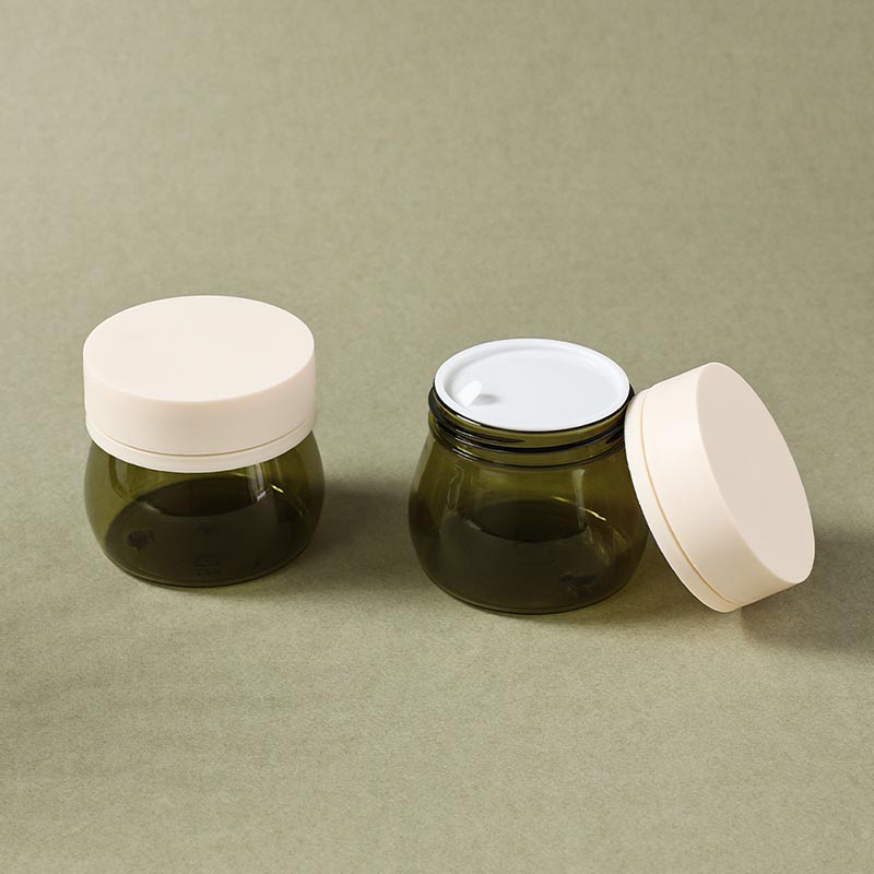 Wide mouth 160ml thick wall PET transparent green mask cream jar DIY cosmetic tool in stock