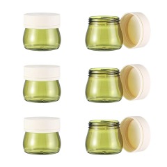 Wide mouth 160ml thick wall PET transparent green mask cream jar DIY cosmetic tool in stock