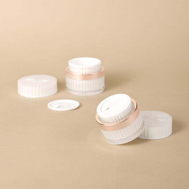 New luxury customized round 30g 50g acrylic cream jar plastic empty container