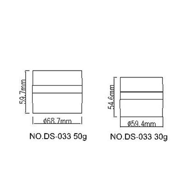 New luxury customized round 30g 50g acrylic cream jar plastic empty container