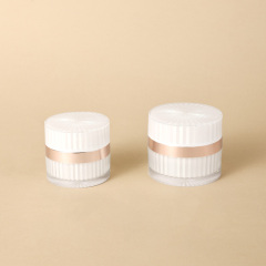 New luxury customized round 30g 50g acrylic cream jar plastic empty container