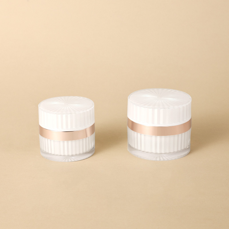New luxury customized round 30g 50g acrylic cream jar plastic empty container
