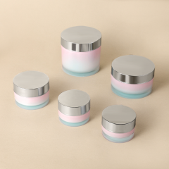 High-end gradient color cosmetic acrylic jar 15g 30g 50g 100g custom skincare packaging