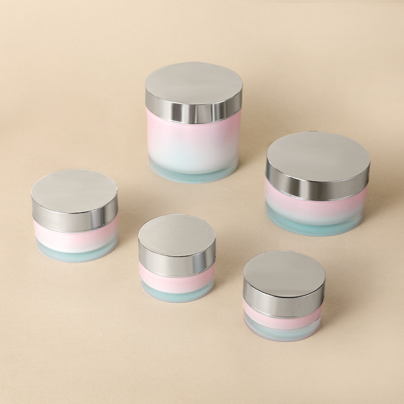 High-end gradient color cosmetic acrylic jar 15g 30g 50g 100g custom skincare packaging