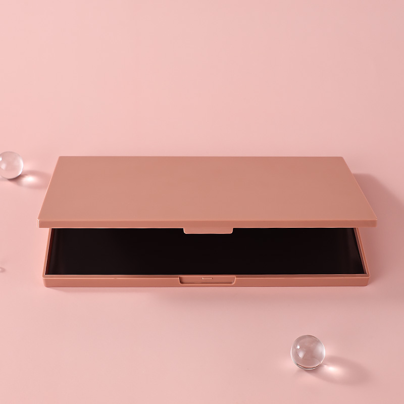 Hot sell rectangular eye shadow cosmetic powder palette DIY makeup container