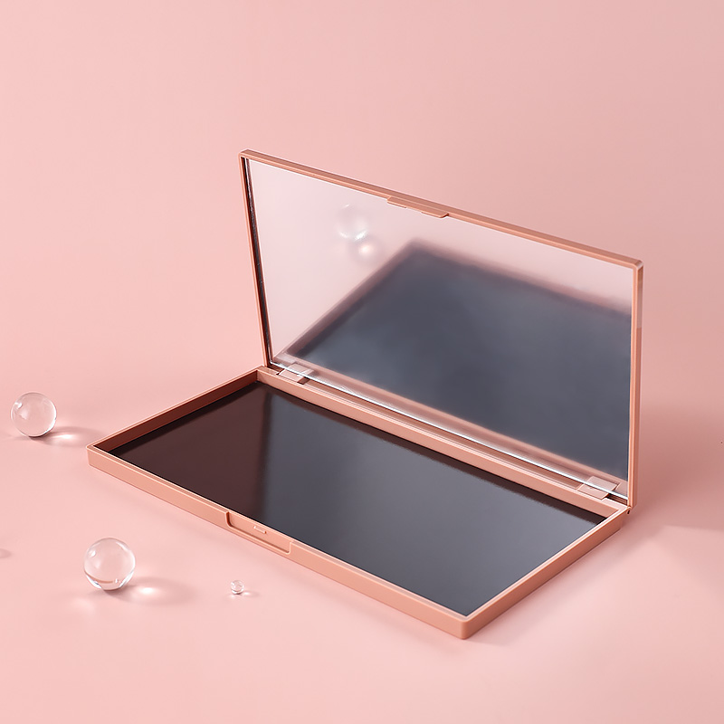 Hot sell rectangular eye shadow cosmetic powder palette DIY makeup container