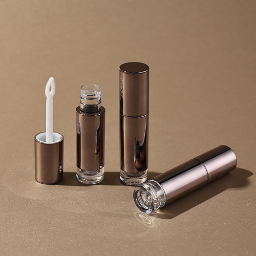 Luxury round recyclable 4.9 ml foundation lip oil tube plastic empty packaging