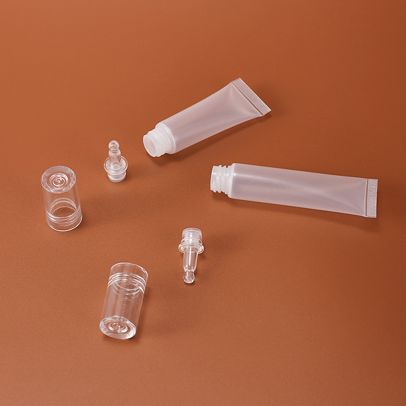 Skincare empty clear dropper head soft tube 10 ml 15 ml refillable DIY tool