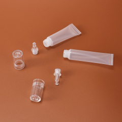 Skincare empty clear dropper head soft tube 10 ml 15 ml refillable DIY tool