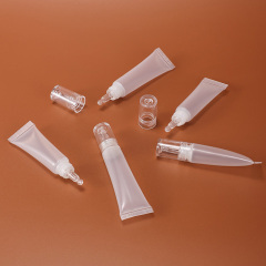 Skincare empty clear dropper head soft tube 10 ml 15 ml refillable DIY tool
