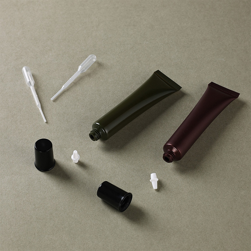Cosmetic DIY dispenser 20g eye cream squeeze tube 10-piece set brown green