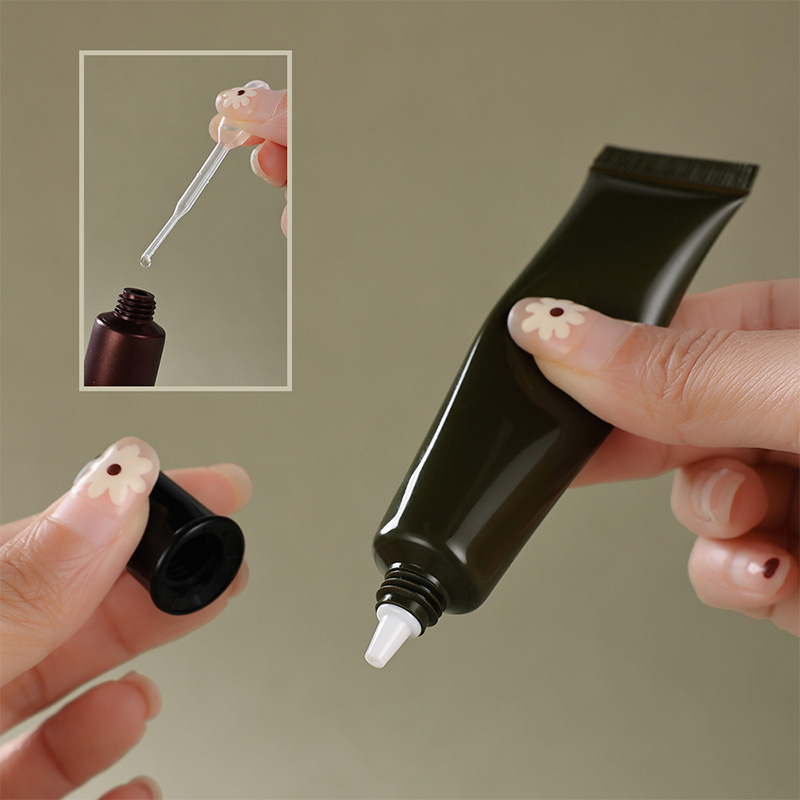 Cosmetic DIY dispenser 20g eye cream squeeze tube 10-piece set brown green