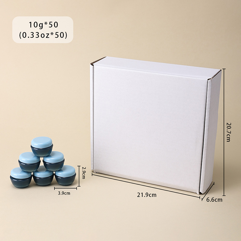 Cosmetics blue color mushroom shape 10 g eye lotion facial cream empty jars with gasket