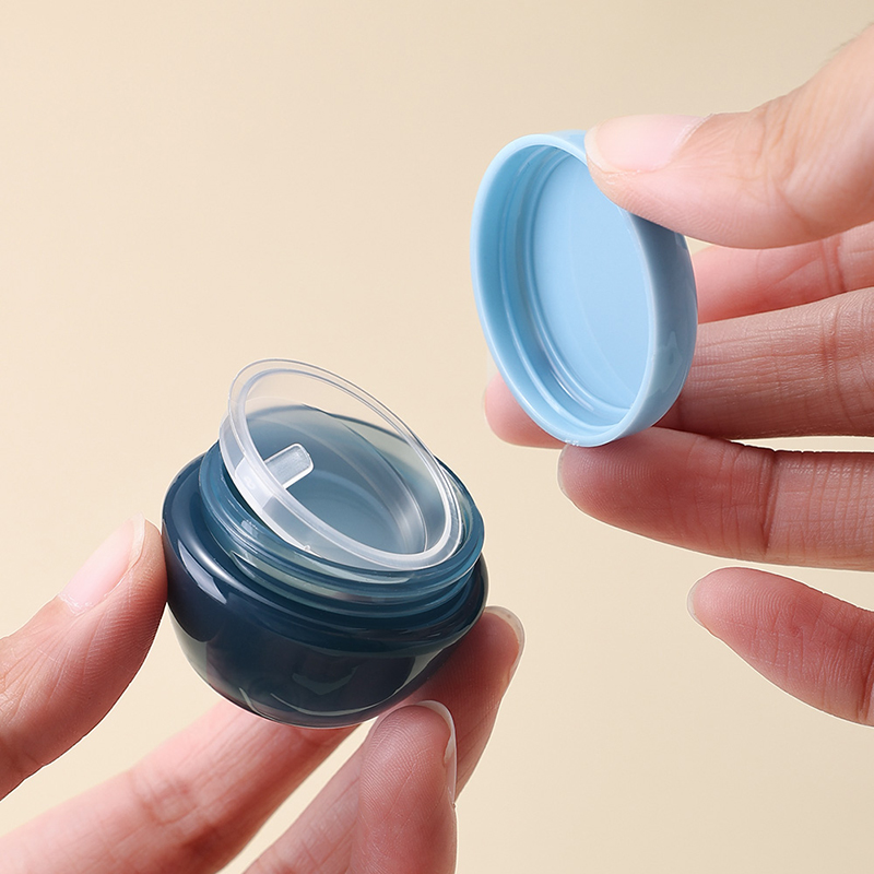Cosmetics blue color mushroom shape 10 g eye lotion facial cream empty jars with gasket