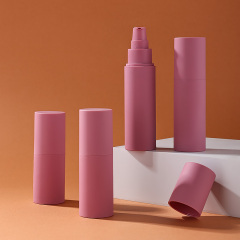 New arrival cylindrical 60ml 100ml plastic lotion airless bottle empty cosmetic dispenser