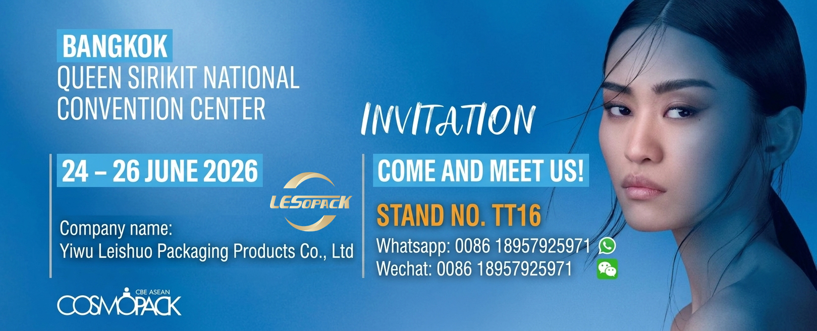 Invitation of meeting you at Cosmoprof Bangkok