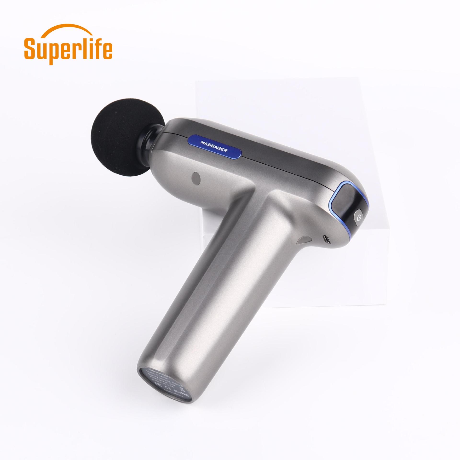Mini Fascia Massage Gun for Awake Muscle Relief the Soreness with 5 Speed Modes and 6 Massage Heads