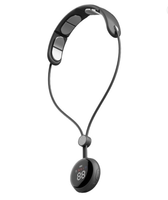 foldable portable smart oem acupuncture ems spine and neck massage machine with heat