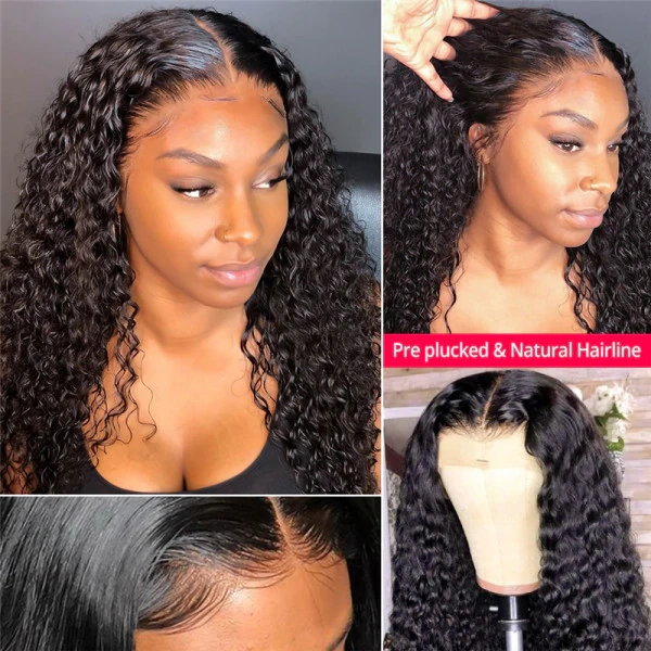 iqueenla 12a Mink Hair Deep Wave 5x5 HD Lace Closure Customize Wig