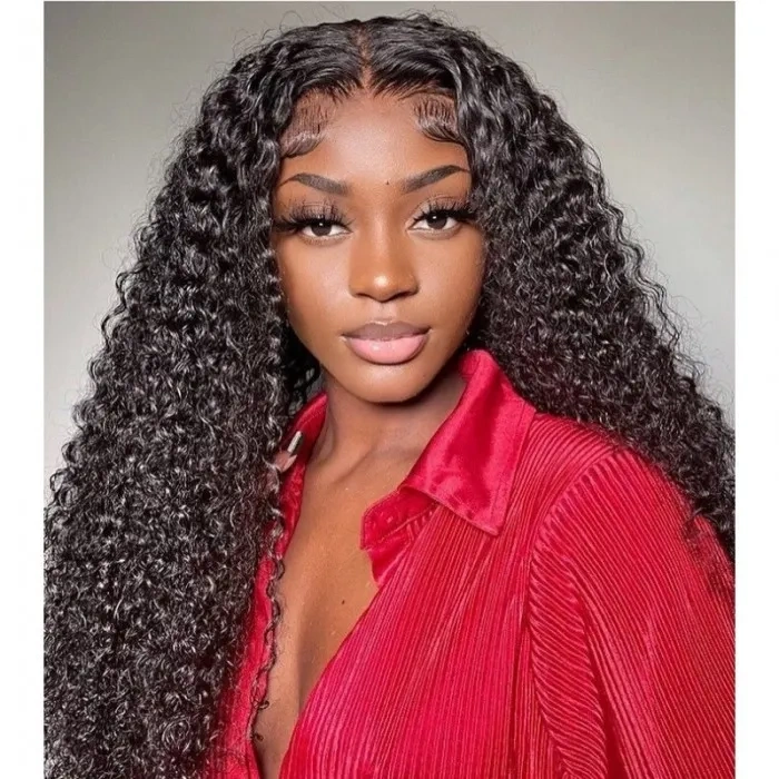 iqueenla Curly 13x4 Lace Frontal Pre-made Wig