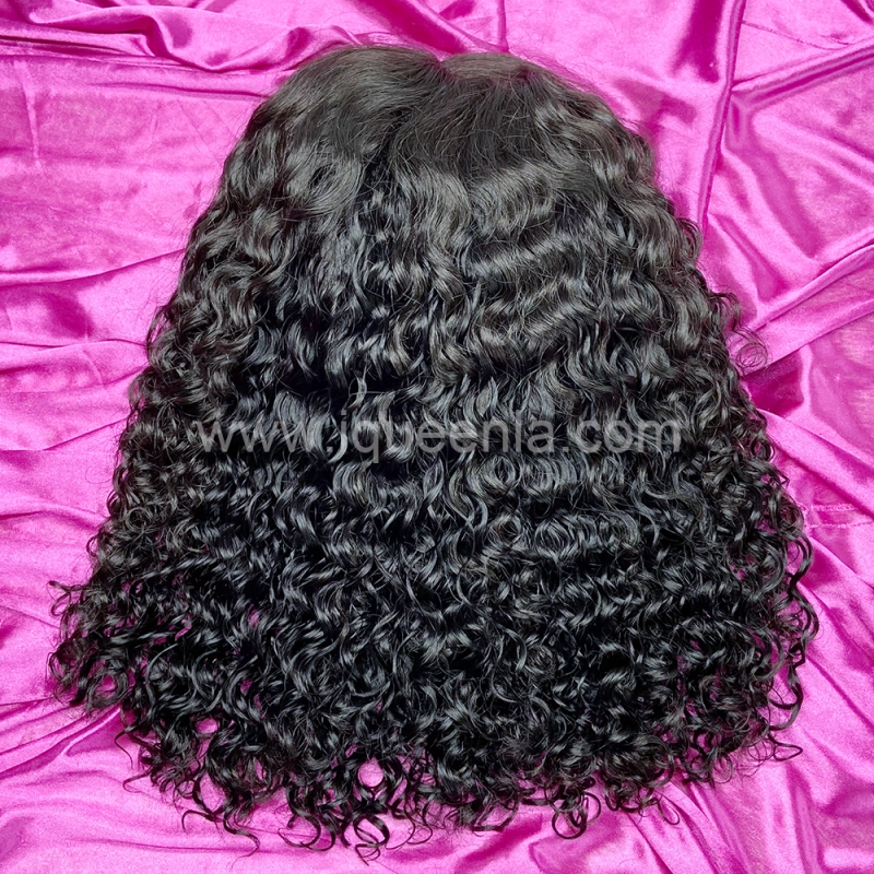iqueenla Curly Bob  Pre-made Frontal Lace Wig