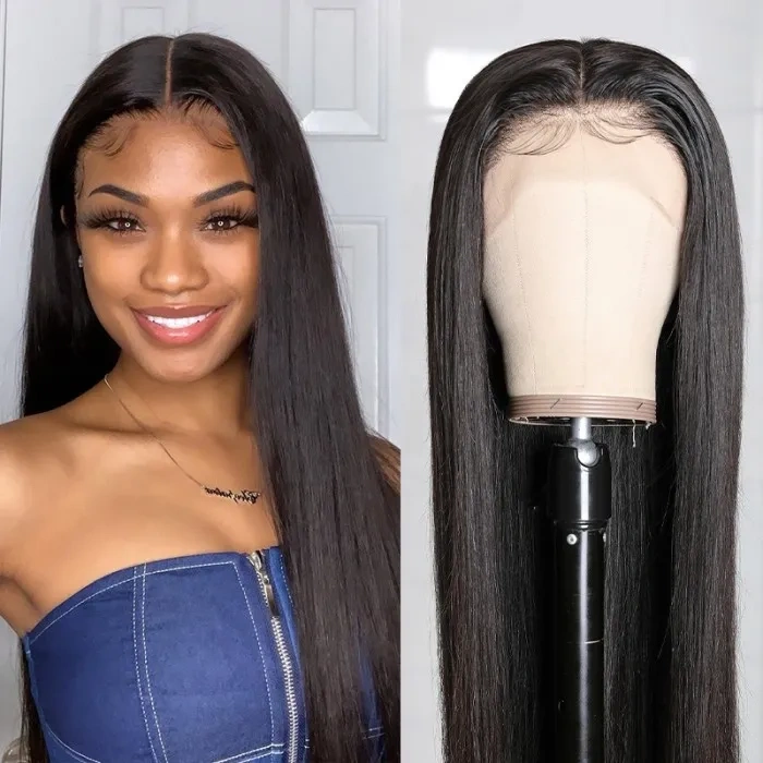 iqueenla 16- 26 Inch Straight 13x6 Lace Frontal Pre-made Wig Free Shipping