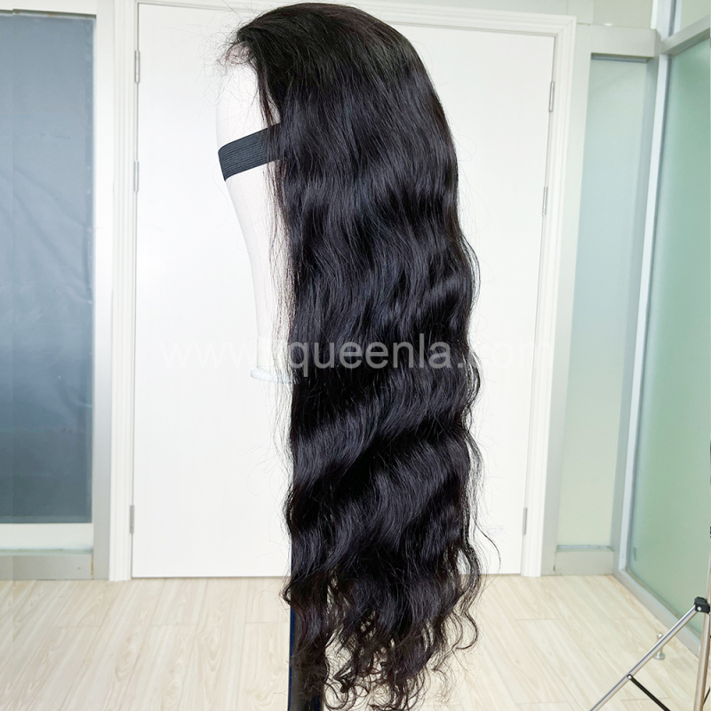 iqueenla Indian Wavy 5x5 Transparent Lace Closure Wig Free Shipping