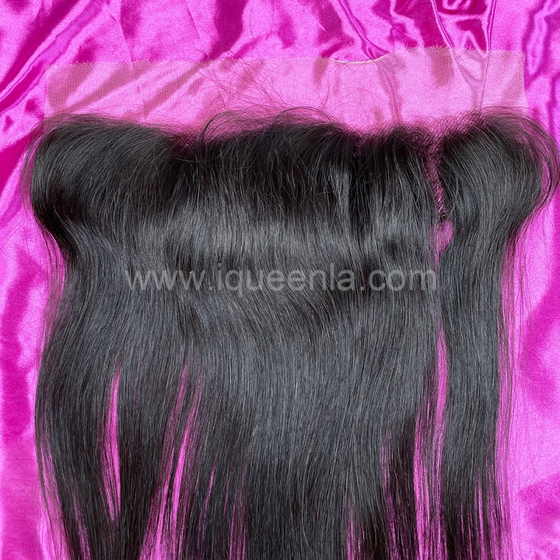 iqueenla 12A Mink Straight Hair 3 Bundles with 13x4 Transparent Lace  Frontal