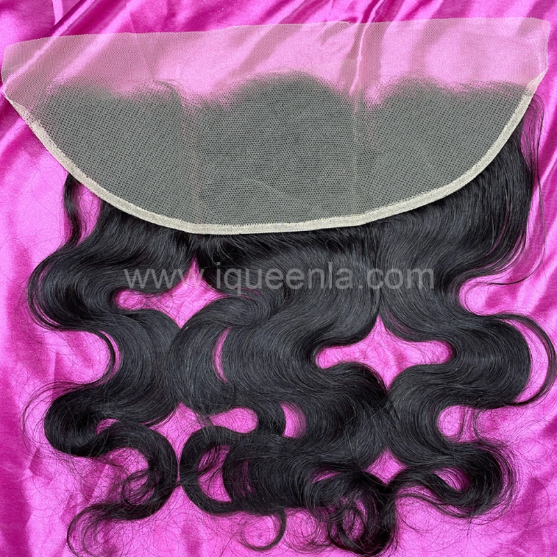 iqueenla Body Wave 12A Mink Hair 3 Bundles with 13x4 Transparent Lace  Frontal