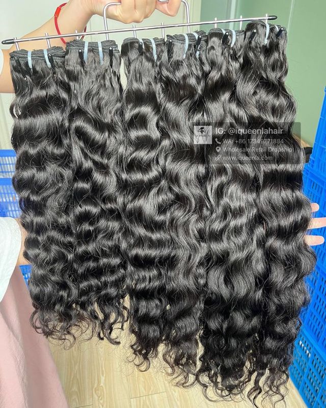 iqueenla Burmese Curly Raw Hair 3 Bundles with 13x4 Transparent Lace Frontal