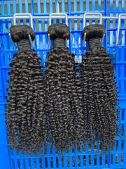 iqueenla 12A Mink Hair Jerry Curly 3 Bundles with 13x4 Transparent Lace Frontal