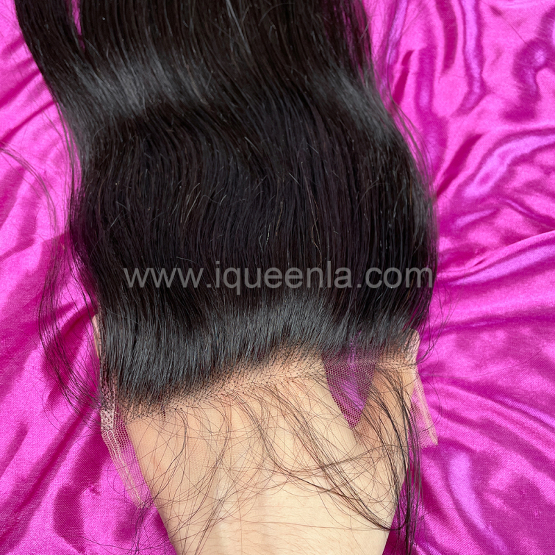 iqueenla Best Straight Raw Hair 3 Bundles with 4x4 HD Lace Closure
