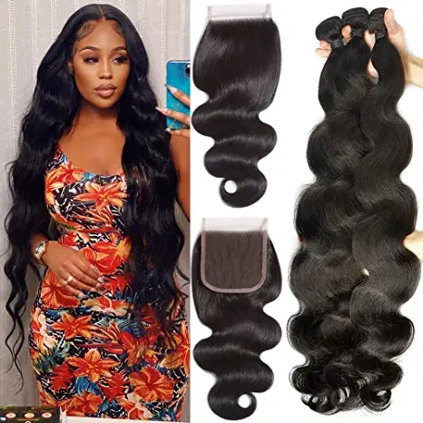 iqueenla 12A Grade Body Wave Mink Hair  with 4x4 HD Lace CLosure