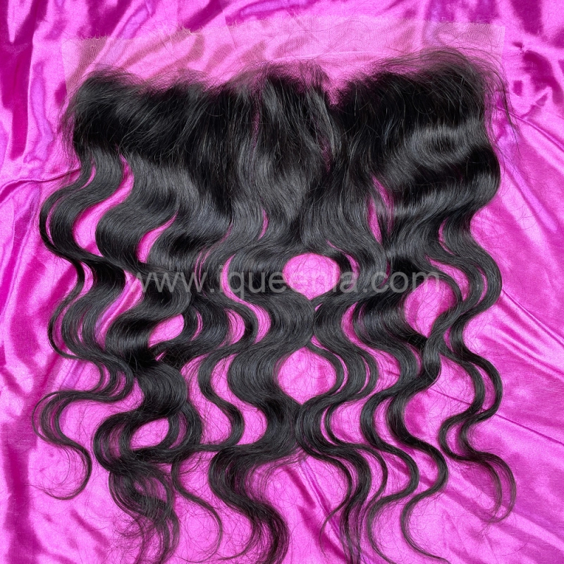 iqueenla Body Wave 12A Mink Hair 3 Bundles with 13x4 HD Lace Frontal