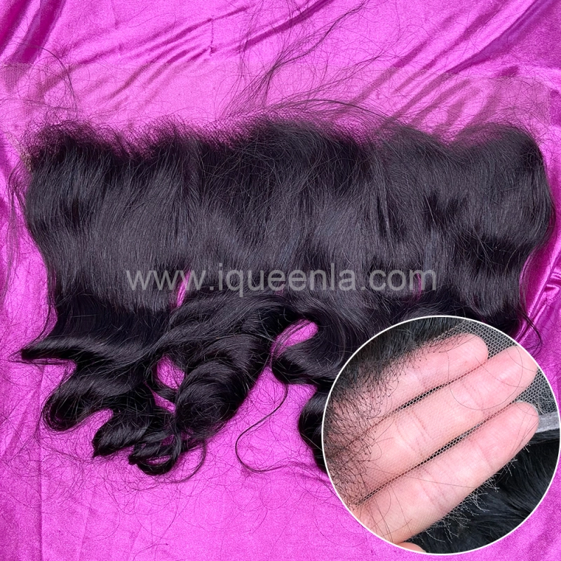 iqueenla Loose Wave 12A Mink Hair 3 Bundles with 13x4 HD Lace Frontal