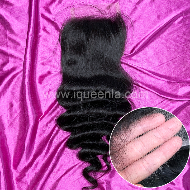 iqueenla 12A Grade Mink Hair Loose Wave with 4x4 HD Lace CLosure