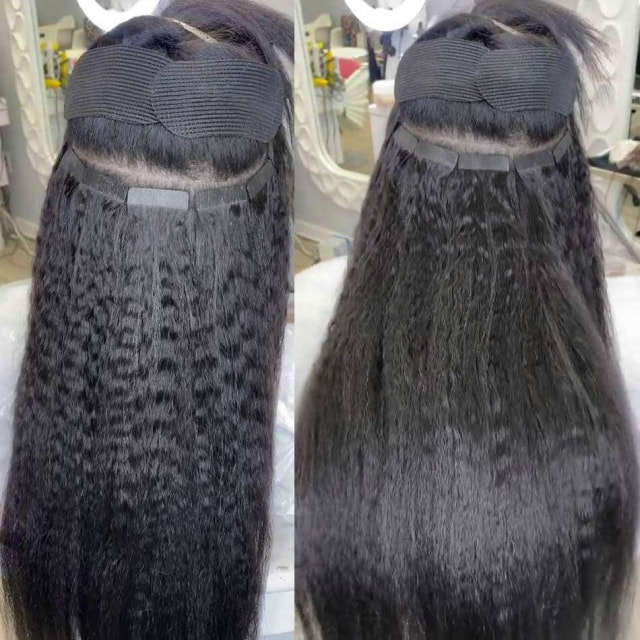 iqueenla Kinky Straight  Mink Hair Tape In Extension