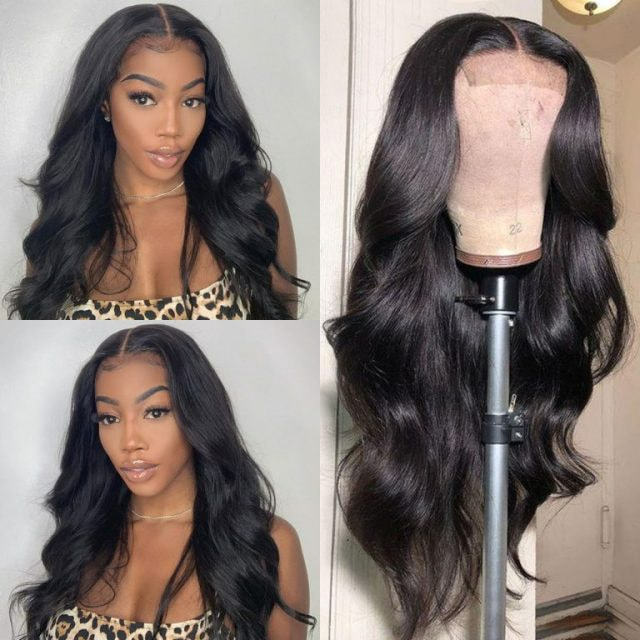 iqueenla 12a Mink Hair Body Wave 4x4 Transparent Lace Closure Customize Wig