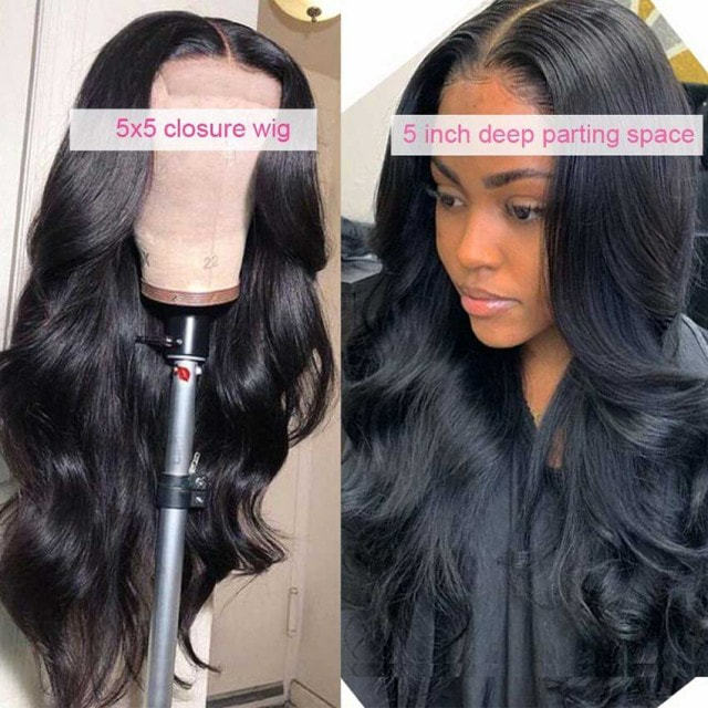 iqueenla 12a Mink Hair Body Wave 5x5 HD Lace Closure Customize Wig
