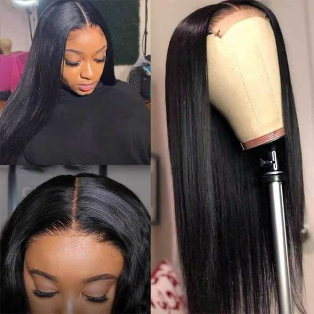 iqueenla 12a Mink Hair Straight 5x5 Transparent Lace Closure Customize Wig