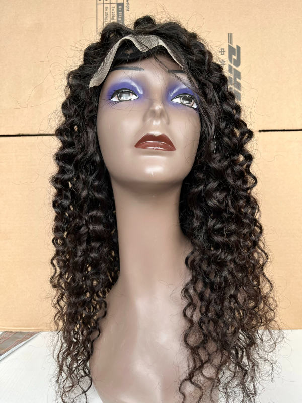 iqueenla 12a Water Wave Mink Hair 5x5 Transparent Lace Closure Customize Wig
