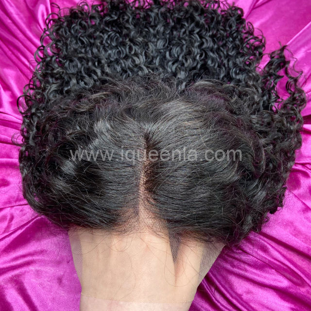 iqueenla Curly Bob Pre-made Frontal Lace Wig
