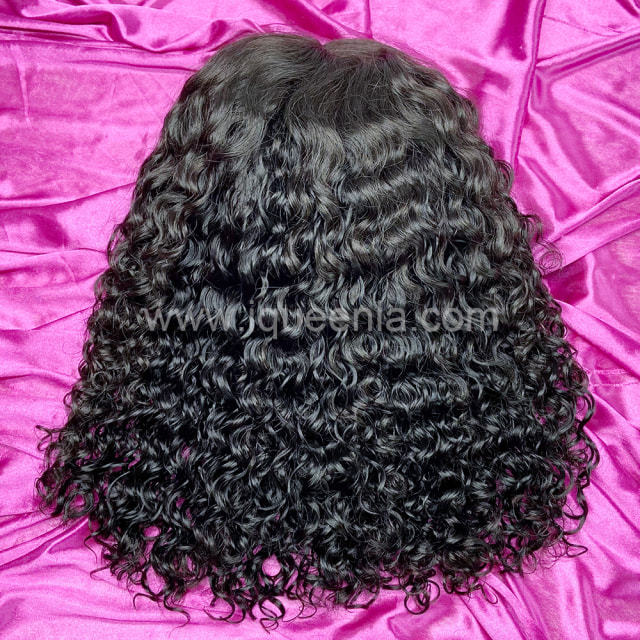 iqueenla Curly Bob Pre-made Frontal Lace Wig